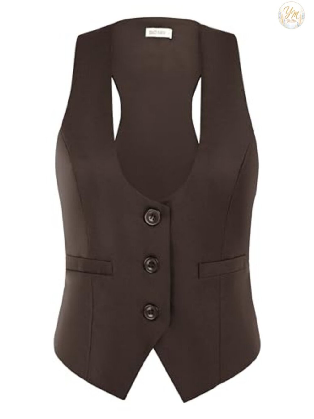 Women's Steampunk Suit Vest Waistcoat Sleeveless Button Front Office
